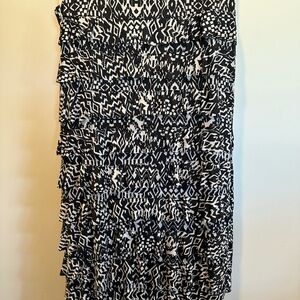 Black and Grey Tiered Women's Dress